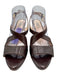 Prada Shoe Size 40 Dark Brown Leather Upper Criss Cross Ankle Buckle Sandals Dark Brown / 40