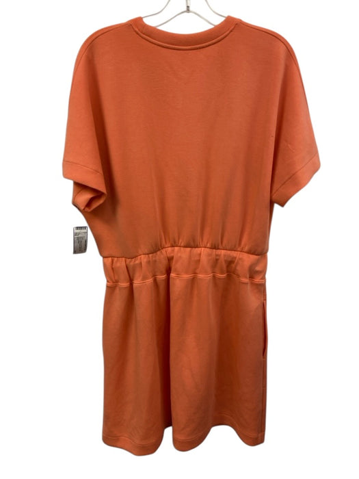Spanx Size L Coral Orange Modal Blend Short Dolman Sleeve Pocketed Dress Coral Orange / L