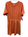 Spanx Size L Coral Orange Modal Blend Short Dolman Sleeve Pocketed Dress Coral Orange / L