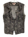 St. John Size 10 Black & Cream White Silk Sequin Design Abstract Print Top Black & Cream White / 10