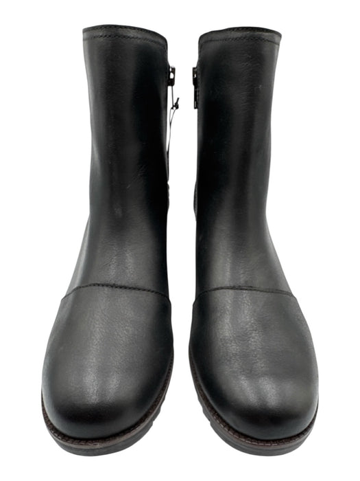 Sorel Shoe Size 9.5 Black Leather Upper Side Zip Waterproof Ankle Boots Black / 9.5