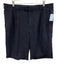 Burberry Size Est 36 Navy Blue Linen Blend Solid Dress Cuffed Men's Shorts Navy Blue / Est 36
