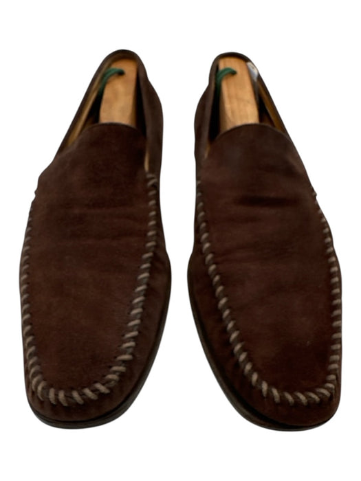 Giorgio Armani Shoe Size 43 Dark Brown Suede Solid Dress Men's Shoes Dark Brown / 43