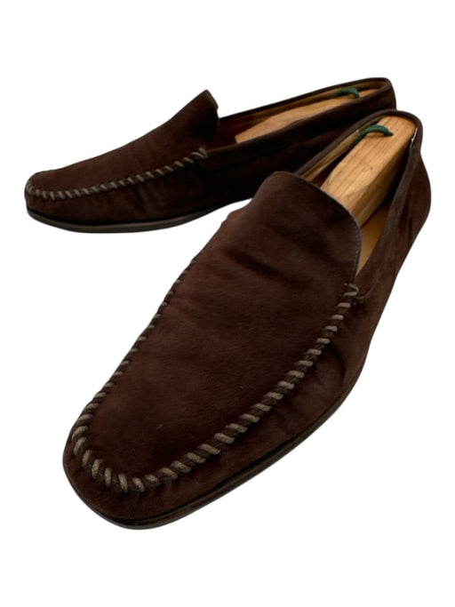 Giorgio Armani Shoe Size 43 Dark Brown Suede Solid Dress Men's Shoes Dark Brown / 43