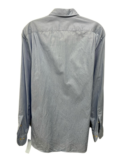 Stenstroms Size L Light blue Cotton Solid Button Up Men's Long Sleeve Shirt Light blue / L