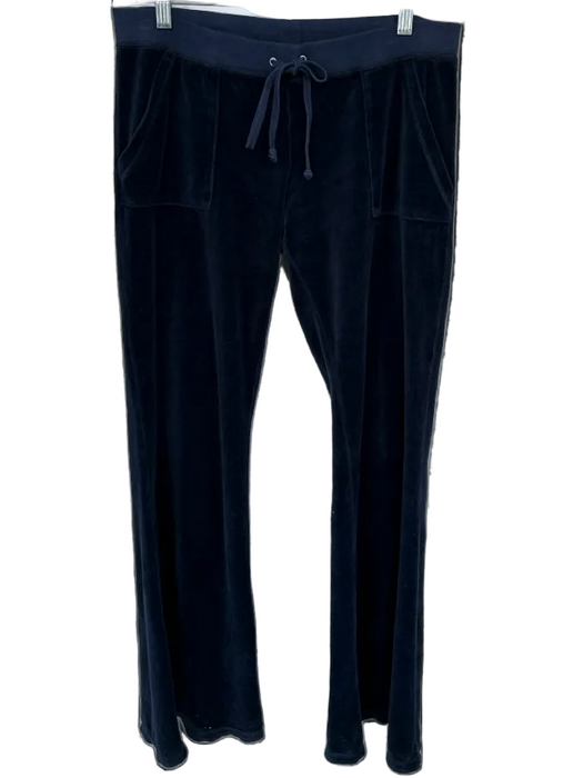 Juicy Couture Size M Navy Cotton Blend Drawstring Side Pocket Pants Navy / M