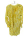Honorine Size S Yellow Cotton Long Sleeve Tie Dye Dress Yellow / S