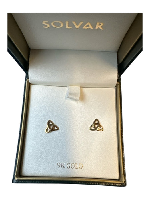 Solvar Gold 9k Gold Post Back Studs Earrings Gold
