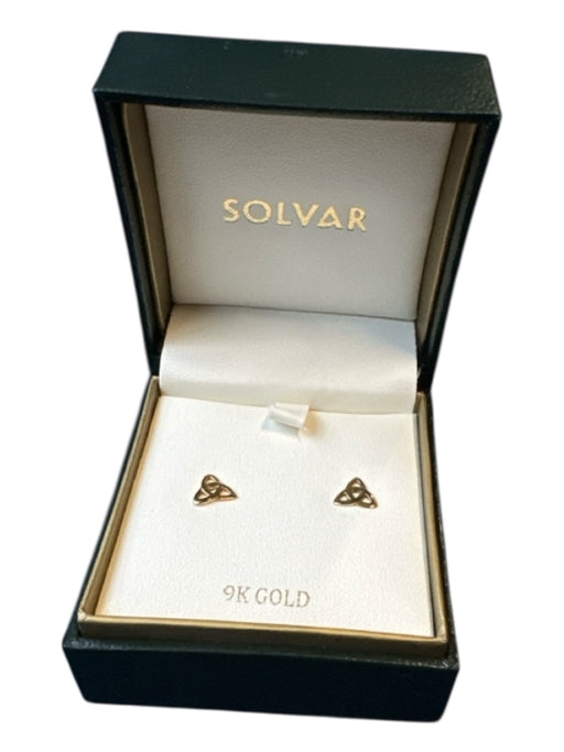 Solvar Gold 9k Gold Post Back Studs Earrings Gold
