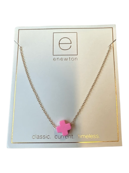 E Newton Gold & Pink Metal Chain Cross Pendant Necklace Gold & Pink