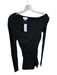 Superdown Size S Black Mink Scrunch Detail Long Sleeve Square Neck Dress Black / S