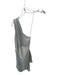 PatBo Size 4 Silver Polyester Blend One Shoulder Metallic Pleated Ruffle Dress Silver / 4