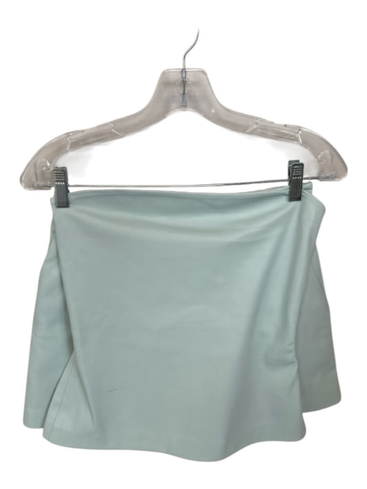 Susana Monaco Size S Baby Blue Vegan Leather High Waist Strapless Short Set Baby Blue / S