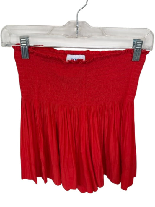 Koch Size S Tomato Polyester Smocked Shorts Tomato / S