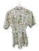 Finders Keepers Size S White & Green Viscose Blend Short Sleeve Botanical Romper White & Green / S
