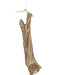Significant Other Size 6 Tan One Shoulder Side Zip Belted Gown Tan / 6