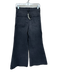 Frame Size 28 Black Cotton Blend Button Fly High Rise Wide Flare Bottom Jeans Black / 28