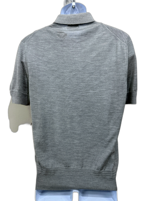 Tom Ford Size 50 Gray Cashmere Blend Solid Knit Polo Men's Short Sleeve Gray / 50