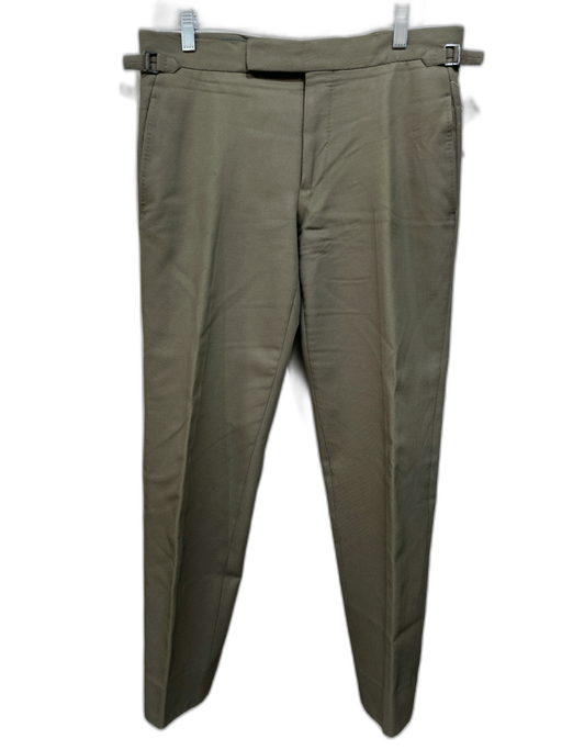 Tom Ford Size 48C Tan Cotton Blend Solid Dress Side Tabs Men's Pants Tan / 48C