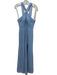 Azazie Size C Light Slate Blue Polyester Sleeveless Halter Pleat Detail Gown Light Slate Blue / C