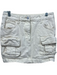 Pilcro Size 4 Khaki Cream Cotton Denim Cargo Pockets Button & Zip Fly Mini Skirt Khaki Cream / 4