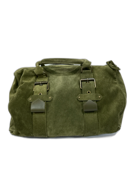 Longchamp Green Leather Satchel Bag Green