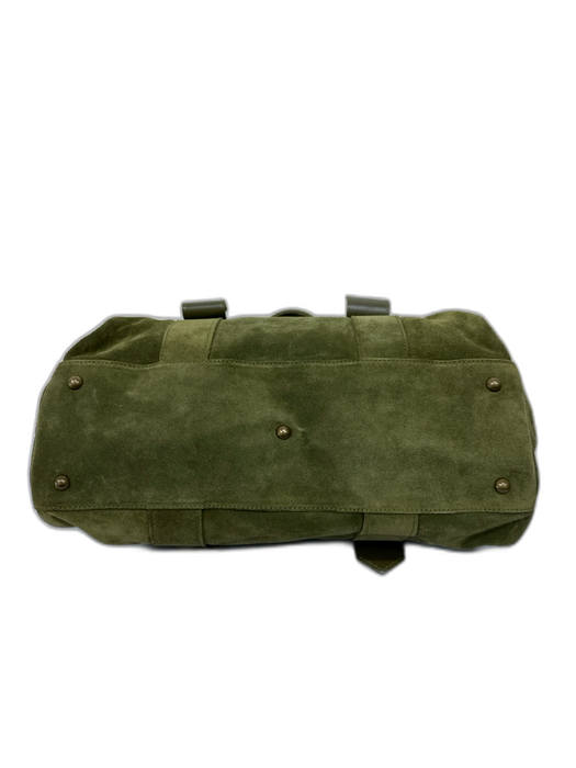 Longchamp Green Leather Satchel Bag Green