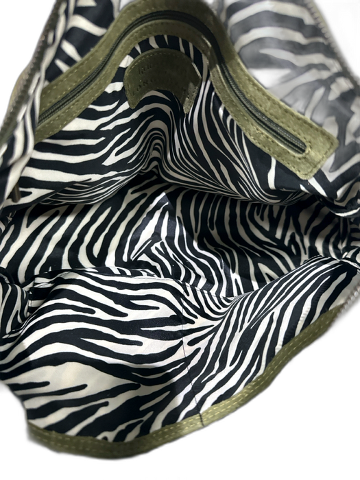 Longchamp Green Leather Satchel Bag Green