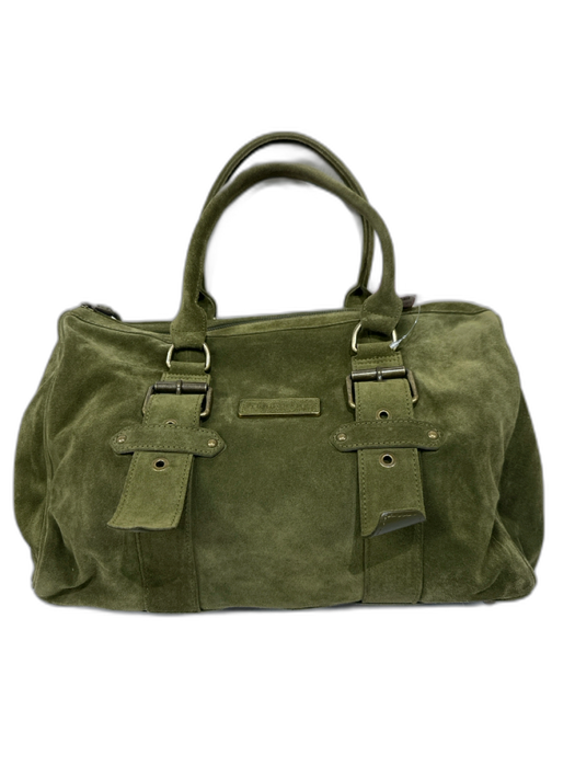 Longchamp Green Leather Satchel Bag Green