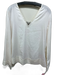 Brunello Cucinelli Size M White Silk Beaded Trim V Neck Top White / M