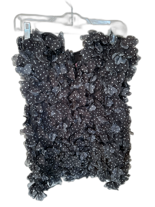 Maeve Size 8 black and white Polyester Poka Dot Ruffle Mini Dress black and white / 8