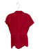 Free People Size 8 Red Cotton Blend Denim Front Zip Pockets Collar Romper Red / 8