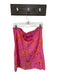 Free People Size M Pink & Orange Cotton Floral Stitch Detail Strapless Dress Pink & Orange / M