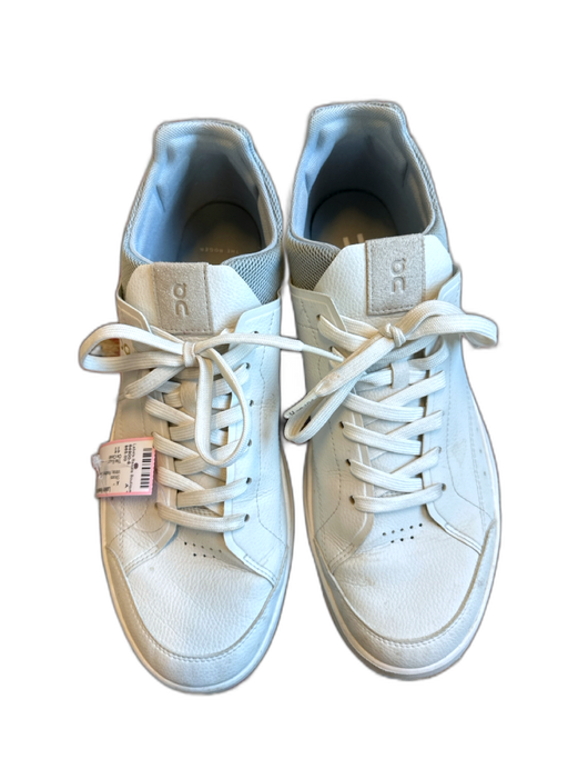 On Cloud Shoe Size 11 White Pleather Lace Up Men's Shoes White / 11