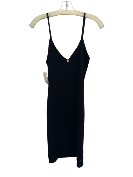Alice + Olivia Air Size 6 Black Polyester & Elastane Mesh Spaghetti Strap Dress Black / 6