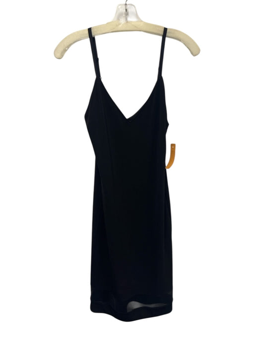 Alice + Olivia Air Size 6 Black Polyester & Elastane Mesh Spaghetti Strap Dress Black / 6