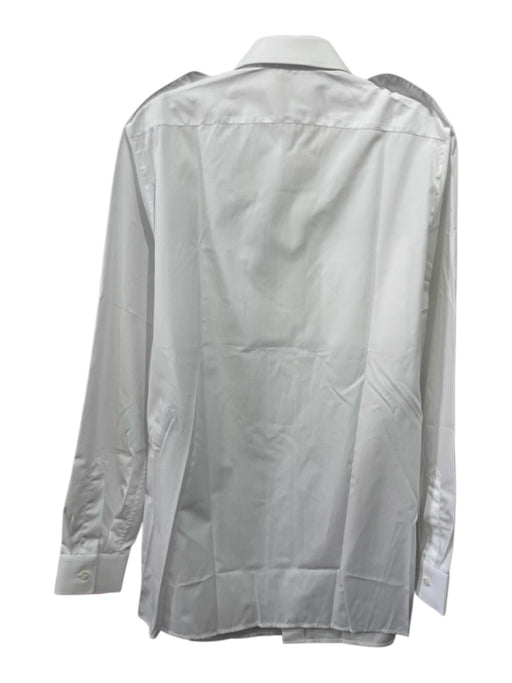 Prada NWT Size 15.5 White Cotton Solid Button Down Men's Long Sleeve Shirt White / 15.5