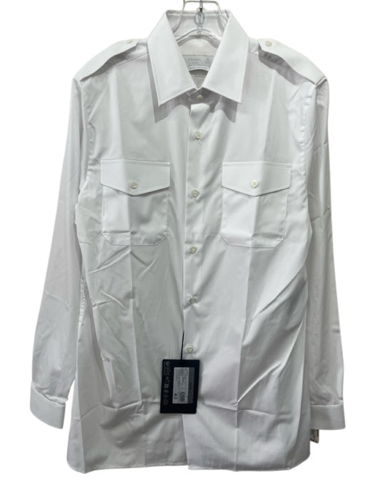 Prada NWT Size 15.5 White Cotton Solid Button Down Men's Long Sleeve Shirt White / 15.5