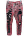 Gucci Size Est 30 Red & Gray Cotton Blend Distressed Slim Jean Men's Pants Red & Gray / Est 30