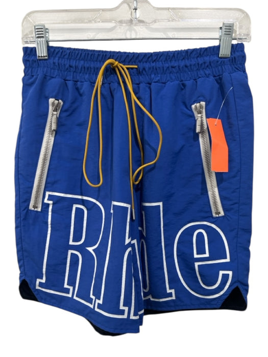 Rhude Size XS Blue & White Nylon Graphic Men's Shorts Blue & White / XS