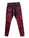 Maximilian Davis Size S Black & Red Cotton Abstract Men's Pants Black & Red / S
