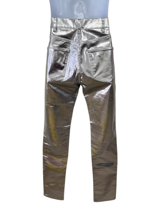 Celine Size 29 Silver Cotton Zip Fly Reflective Men's Pants Silver / 29
