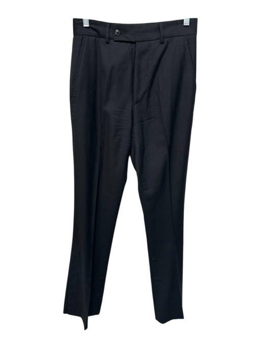 Amiri Size Est 30 Black Wool Solid Dress Men's Pants Black / Est 30