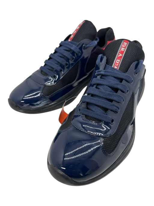 Prada Shoe Size 10 Black & Multi Synthetic Patent Accents Sneaker Men's Shoes Black & Multi / 10
