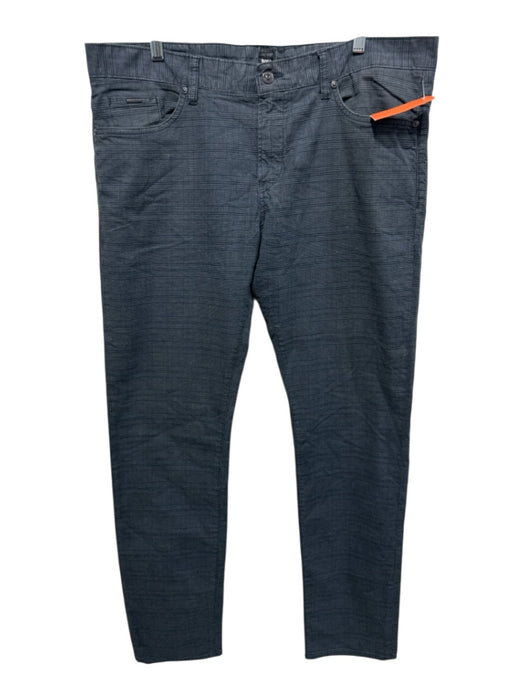 Boss Size 38 Gray Cotton Blend Plaid Khaki Men's Pants Gray / 38
