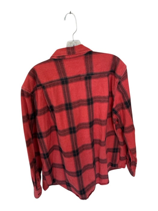 Carhartt Size L Red & Black Cotton Plaid Button Down Men's Shirt Red & Black / L