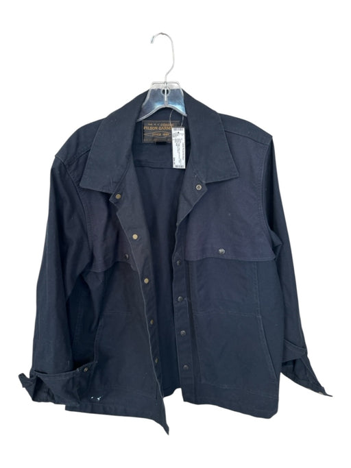 Filson Size L Navy Cotton Solid Snap Buttons Men's Jacket Navy / L