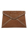 Rebecca Minkoff Tan & Rose Gold Leather Studded Magnetic Snap Envelope Bag Tan & Rose Gold