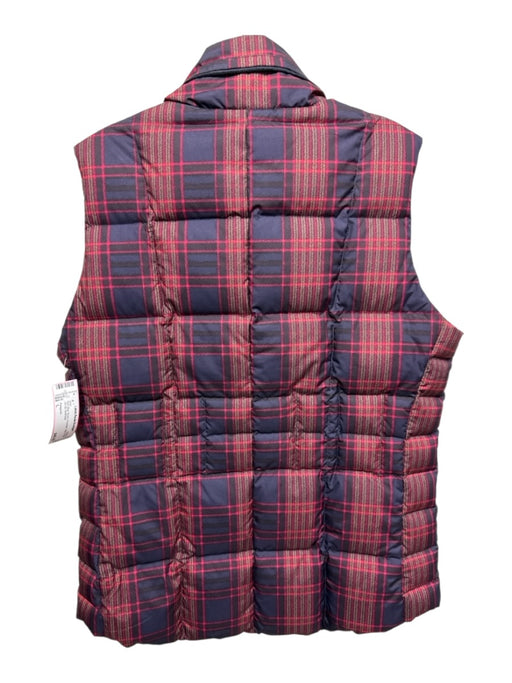 Patagonia Size L Red, Blue, Brown Polyester Plaid Puffer Zip Up Vest Red, Blue, Brown / L