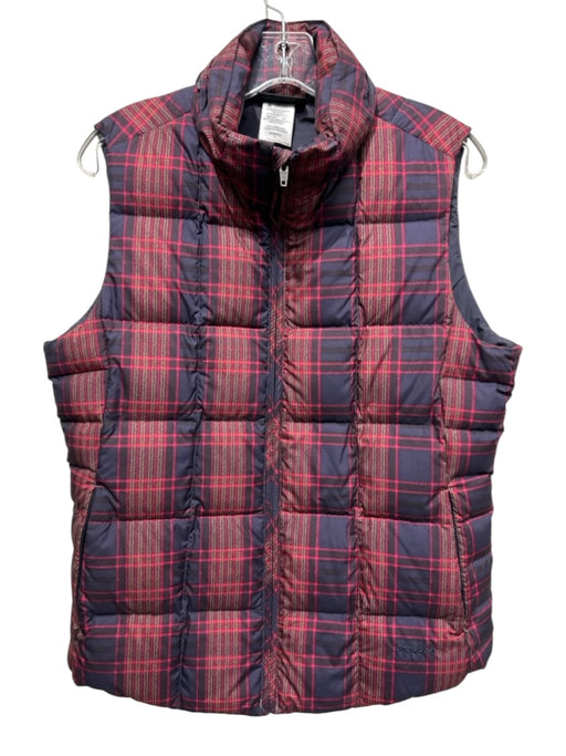 Patagonia Size L Red, Blue, Brown Polyester Plaid Puffer Zip Up Vest Red, Blue, Brown / L